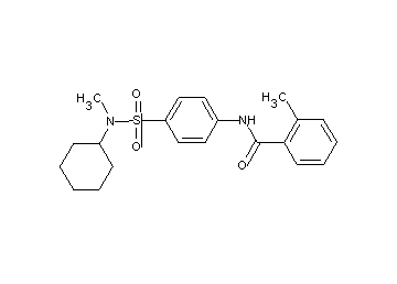 N-(4-{[cyclohexyl(methyl)amino]sulfonyl}phenyl)-2-methylbenzamide