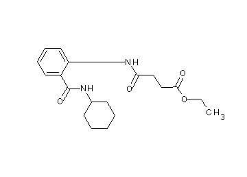 ethyl 4-({2-[(cyclohexylamino)carbonyl]phenyl}amino)-4-oxobutanoate