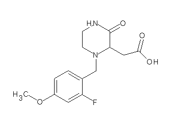 [1-(2-fluoro-4-methoxybenzyl)-3-oxo-2-piperazinyl]acetic acid