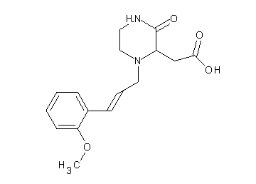 {1-[3-(2-methoxyphenyl)-2-propen-1-yl]-3-oxo-2-piperazinyl}acetic acid