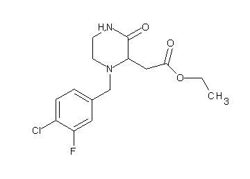 ethyl [1-(4-chloro-3-fluorobenzyl)-3-oxo-2-piperazinyl]acetate