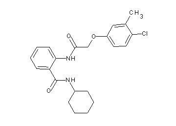 2-{[(4-chloro-3-methylphenoxy)acetyl]amino}-N-cyclohexylbenzamide