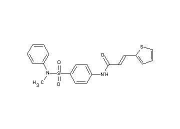 N-(4-{[methyl(phenyl)amino]sulfonyl}phenyl)-3-(2-thienyl)acrylamide - Click Image to Close