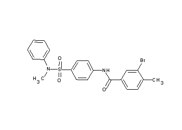 3-bromo-4-methyl-N-(4-{[methyl(phenyl)amino]sulfonyl}phenyl)benzamide