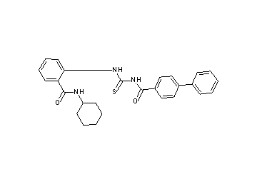 N-[({2-[(cyclohexylamino)carbonyl]phenyl}amino)carbonothioyl]-4-biphenylcarboxamide
