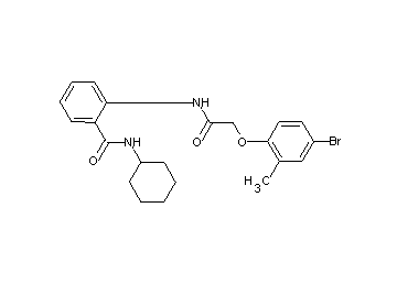 2-{[(4-bromo-2-methylphenoxy)acetyl]amino}-N-cyclohexylbenzamide