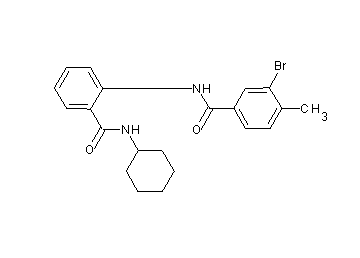 3-bromo-N-{2-[(cyclohexylamino)carbonyl]phenyl}-4-methylbenzamide