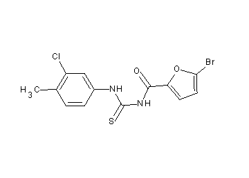 5-bromo-N-{[(3-chloro-4-methylphenyl)amino]carbonothioyl}-2-furamide