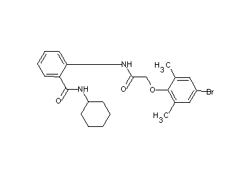 2-{[(4-bromo-2,6-dimethylphenoxy)acetyl]amino}-N-cyclohexylbenzamide - Click Image to Close