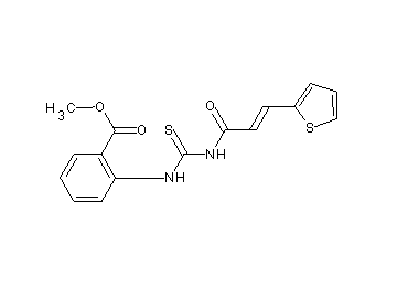 methyl 2-[({[3-(2-thienyl)acryloyl]amino}carbonothioyl)amino]benzoate