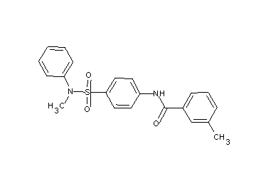 3-methyl-N-(4-{[methyl(phenyl)amino]sulfonyl}phenyl)benzamide