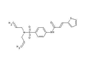 N-{4-[(diallylamino)sulfonyl]phenyl}-3-(2-thienyl)acrylamide