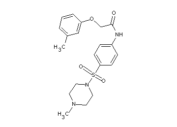 2-(3-methylphenoxy)-N-{4-[(4-methyl-1-piperazinyl)sulfonyl]phenyl}acetamide