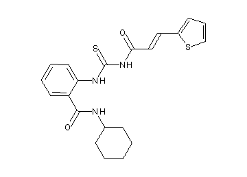 N-cyclohexyl-2-[({[3-(2-thienyl)acryloyl]amino}carbonothioyl)amino]benzamide