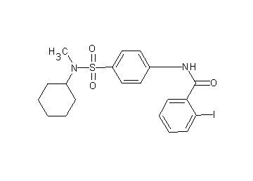 N-(4-{[cyclohexyl(methyl)amino]sulfonyl}phenyl)-2-iodobenzamide