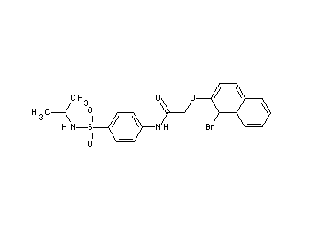 2-[(1-bromo-2-naphthyl)oxy]-N-{4-[(isopropylamino)sulfonyl]phenyl}acetamide