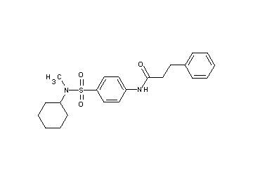 N-(4-{[cyclohexyl(methyl)amino]sulfonyl}phenyl)-3-phenylpropanamide