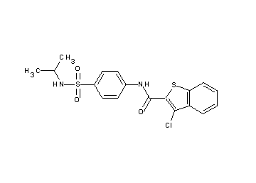 3-chloro-N-{4-[(isopropylamino)sulfonyl]phenyl}-1-benzothiophene-2-carboxamide