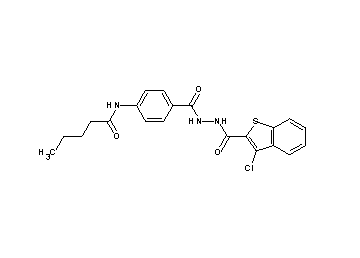 N-[4-({2-[(3-chloro-1-benzothien-2-yl)carbonyl]hydrazino}carbonyl)phenyl]pentanamide
