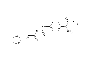 N-[({4-[acetyl(methyl)amino]phenyl}amino)carbonothioyl]-3-(2-thienyl)acrylamide