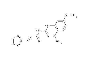 N-{[(2,5-dimethoxyphenyl)amino]carbonothioyl}-3-(2-thienyl)acrylamide