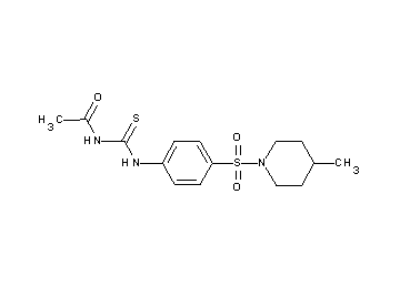 N-[({4-[(4-methyl-1-piperidinyl)sulfonyl]phenyl}amino)carbonothioyl]acetamide