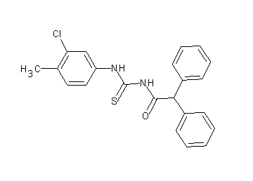 N-{[(3-chloro-4-methylphenyl)amino]carbonothioyl}-2,2-diphenylacetamide