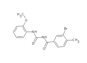 3-bromo-N-{[(2-methoxyphenyl)amino]carbonothioyl}-4-methylbenzamide
