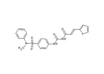 N-{[(4-{[methyl(phenyl)amino]sulfonyl}phenyl)amino]carbonothioyl}-3-(2-thienyl)acrylamide