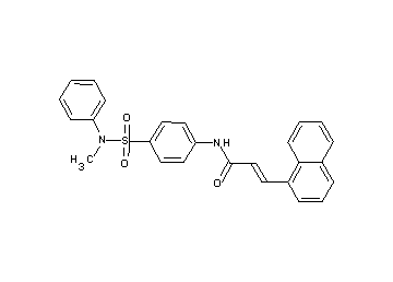 N-(4-{[methyl(phenyl)amino]sulfonyl}phenyl)-3-(1-naphthyl)acrylamide - Click Image to Close