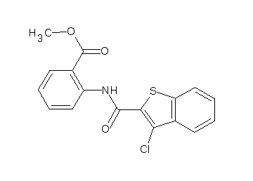 methyl 2-{[(3-chloro-1-benzothien-2-yl)carbonyl]amino}benzoate - Click Image to Close