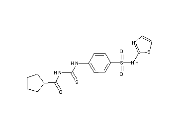 N-[({4-[(1,3-thiazol-2-ylamino)sulfonyl]phenyl}amino)carbonothioyl]cyclopentanecarboxamide
