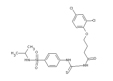 4-(2,4-dichlorophenoxy)-N-[({4-[(isopropylamino)sulfonyl]phenyl}amino)carbonothioyl]butanamide