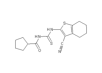 N-{[(3-cyano-4,5,6,7-tetrahydro-1-benzothien-2-yl)amino]carbonothioyl}cyclopentanecarboxamide