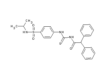 N-[({4-[(isopropylamino)sulfonyl]phenyl}amino)carbonothioyl]-2,2-diphenylacetamide