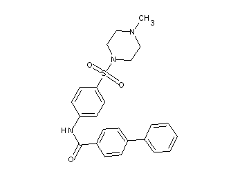 N-{4-[(4-methyl-1-piperazinyl)sulfonyl]phenyl}-4-biphenylcarboxamide