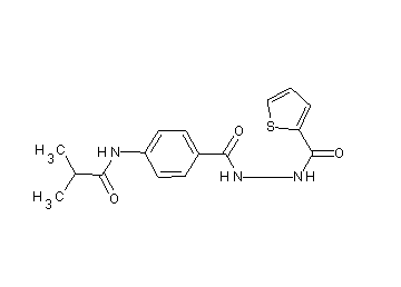 2-methyl-N-(4-{[2-(2-thienylcarbonyl)hydrazino]carbonyl}phenyl)propanamide