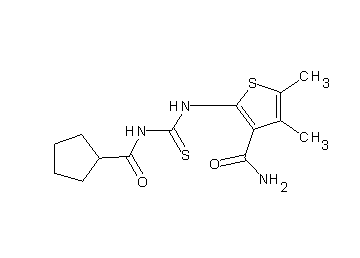 2-({[(cyclopentylcarbonyl)amino]carbonothioyl}amino)-4,5-dimethyl-3-thiophenecarboxamide