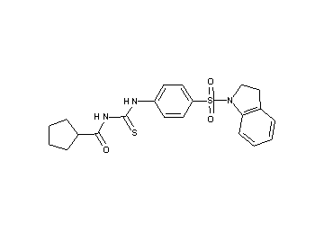 N-({[4-(2,3-dihydro-1H-indol-1-ylsulfonyl)phenyl]amino}carbonothioyl)cyclopentanecarboxamide