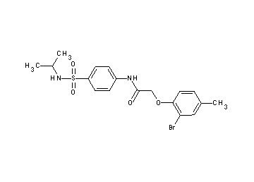 2-(2-bromo-4-methylphenoxy)-N-{4-[(isopropylamino)sulfonyl]phenyl}acetamide - Click Image to Close