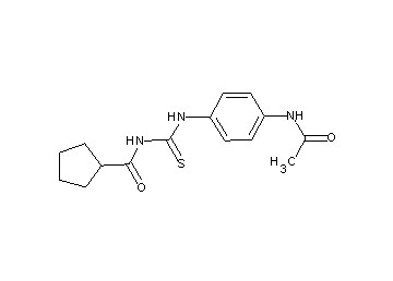 N-({[4-(acetylamino)phenyl]amino}carbonothioyl)cyclopentanecarboxamide