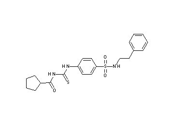 N-{[(4-{[(2-phenylethyl)amino]sulfonyl}phenyl)amino]carbonothioyl}cyclopentanecarboxamide