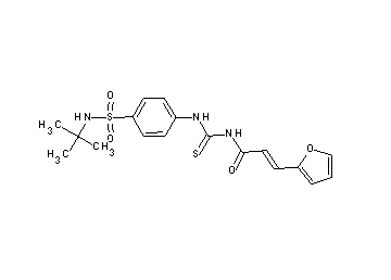 N-[({4-[(tert-butylamino)sulfonyl]phenyl}amino)carbonothioyl]-3-(2-furyl)acrylamide