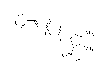 2-[({[3-(2-furyl)acryloyl]amino}carbonothioyl)amino]-4,5-dimethyl-3-thiophenecarboxamide