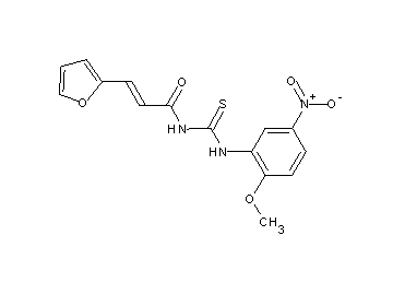 3-(2-furyl)-N-{[(2-methoxy-5-nitrophenyl)amino]carbonothioyl}acrylamide
