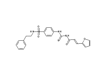 3-(2-furyl)-N-{[(4-{[(2-phenylethyl)amino]sulfonyl}phenyl)amino]carbonothioyl}acrylamide