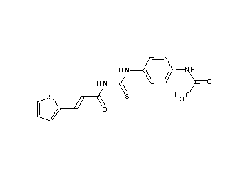 N-({[4-(acetylamino)phenyl]amino}carbonothioyl)-3-(2-thienyl)acrylamide