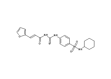 N-[({4-[(cyclohexylamino)sulfonyl]phenyl}amino)carbonothioyl]-3-(2-furyl)acrylamide