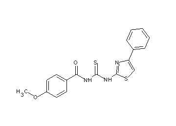 4-methoxy-N-{[(4-phenyl-1,3-thiazol-2-yl)amino]carbonothioyl}benzamide