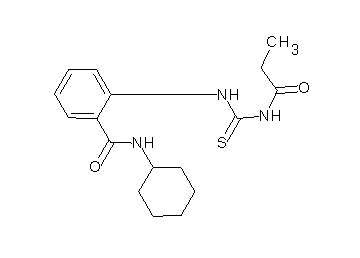 N-cyclohexyl-2-{[(propionylamino)carbonothioyl]amino}benzamide